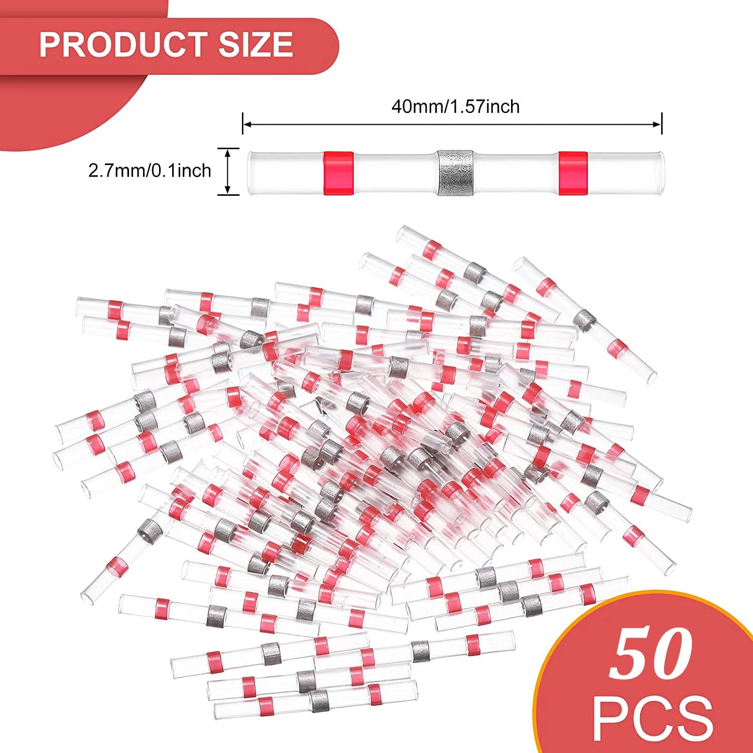 50/30/20/10pc Heat Shrinkable Wire Connector