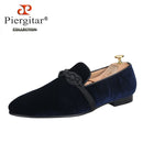 Piergitar Summer New Style Handmade Leather Rope Shape Men's Loafers Breathable Leather Insole Male Smoking Slippers Plus Size