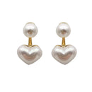 New Fashion Contracted Heart Pearl Fine Earrings