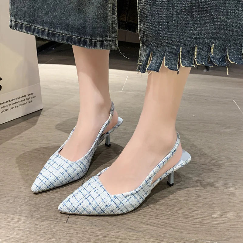 Women Back Hollow Half Headed Single Shoes