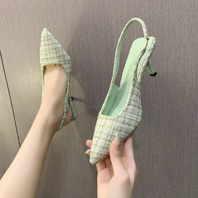 Women Back Hollow Half Headed Single Shoes