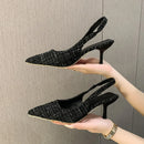 Women Back Hollow Half Headed Single Shoes