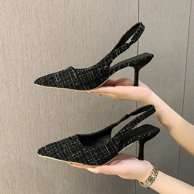 Women Back Hollow Half Headed Single Shoes