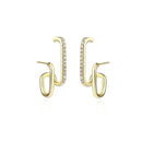 New Bright Crystal Luxury Claw Stud Earrings