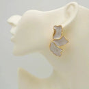 Women Fashion Gold Color Plating Irregular Post Earrings