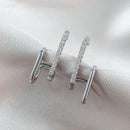 New Bright Crystal Luxury Claw Stud Earrings