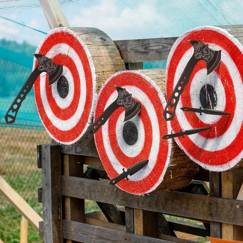 3-piece dart throwing axe and tomahawk set