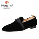 Piergitar Summer New Style Handmade Leather Rope Shape Men's Loafers Breathable Leather Insole Male Smoking Slippers Plus Size