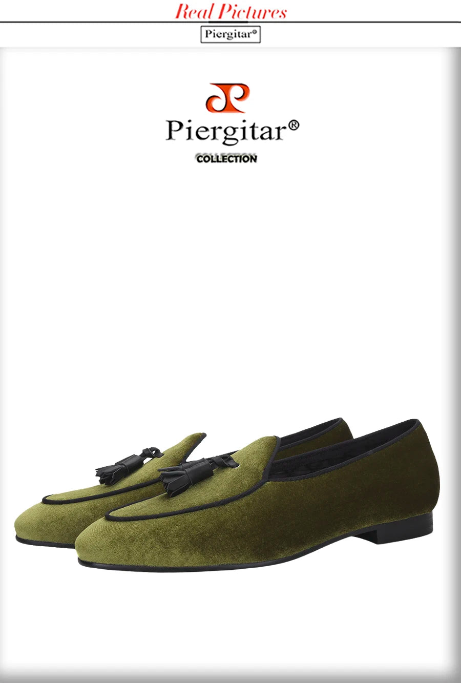 Piergitar Two Colors Top Quality Velvet Men's Loafers British Classic Style Handmade Tassels Slippers For Party And Banquet