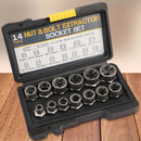 14 Pieces Impact Bolt & Nut Remover Set